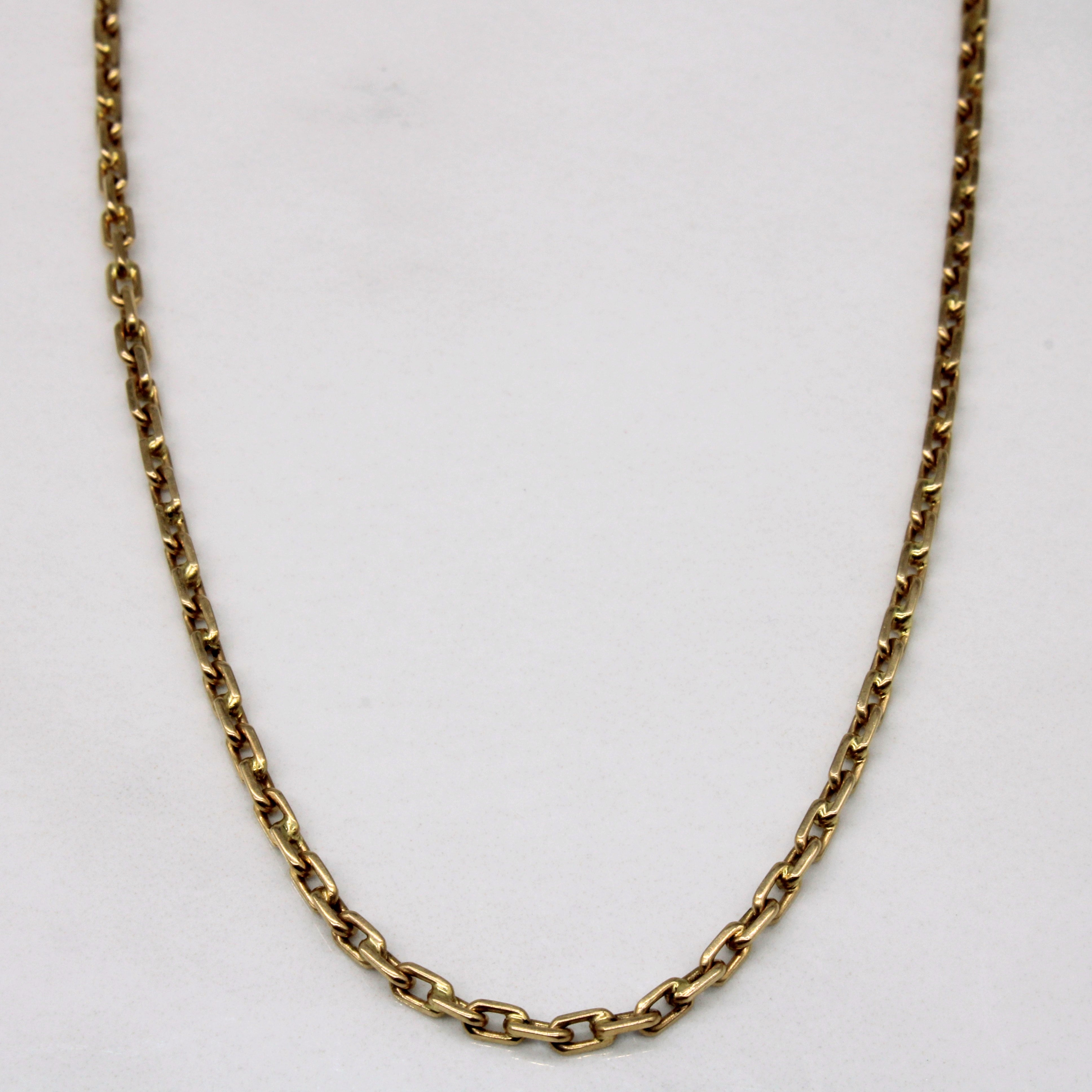 10k Yellow Gold Rectangular Link Chain | 22" |