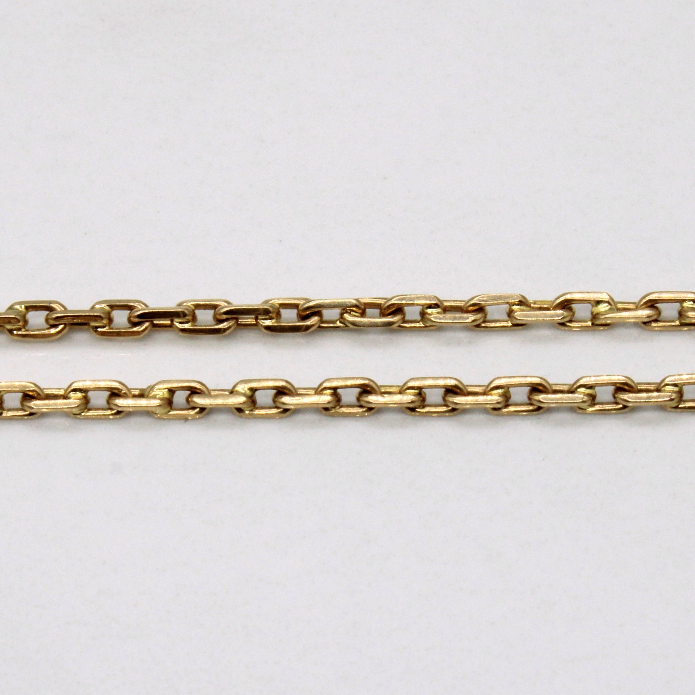 10k Yellow Gold Rectangular Link Chain | 22" |