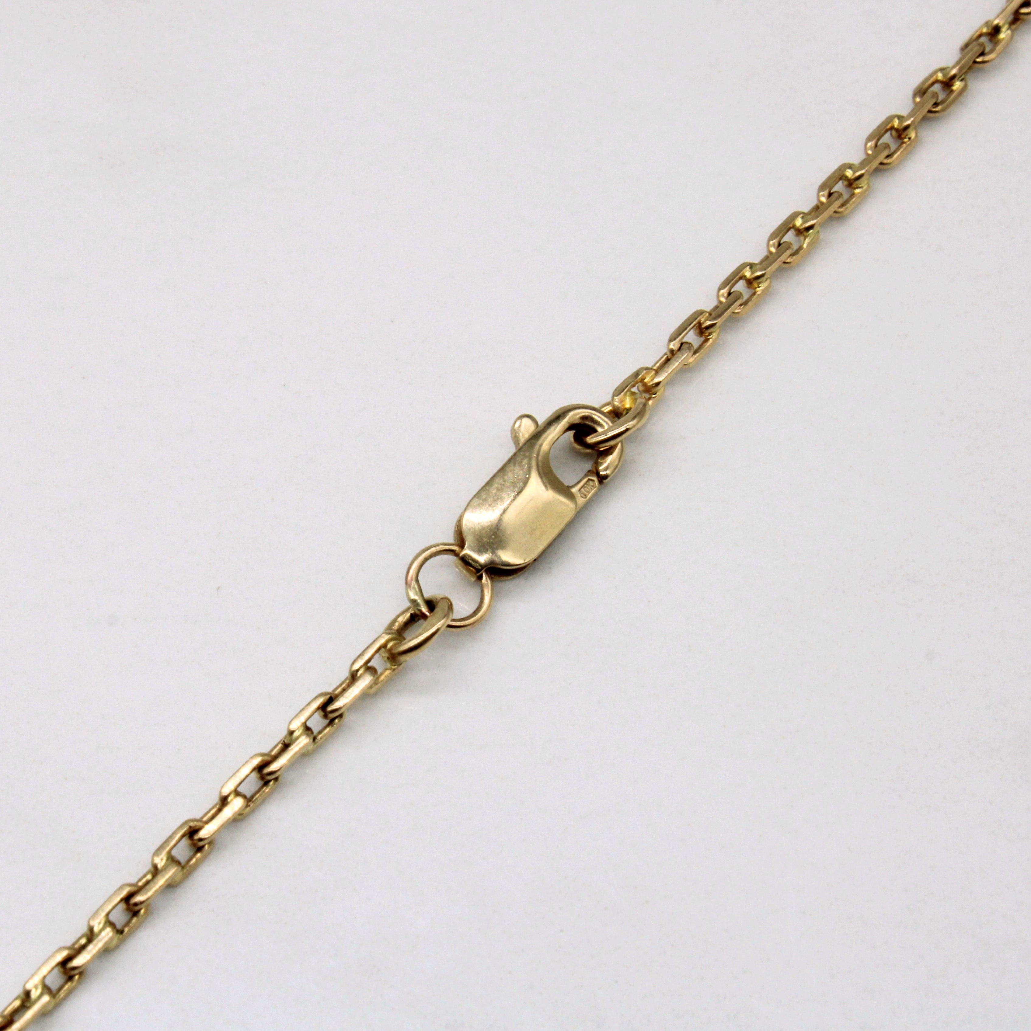 10k Yellow Gold Rectangular Link Chain | 22" |