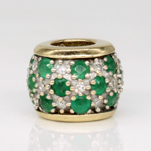 Emerald & Diamond Bead Charm | 0.52ctw, 0.15ctw |