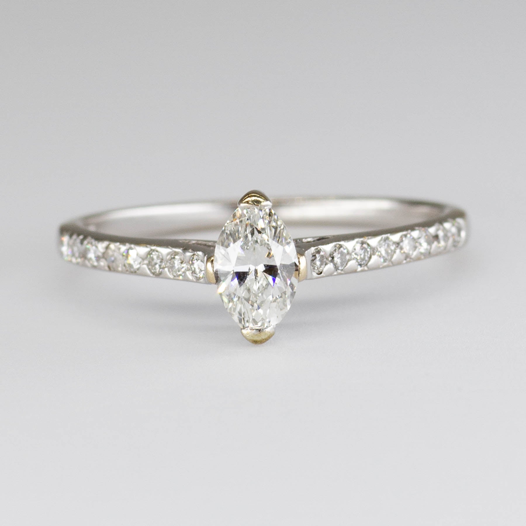 Marquise Diamond with Accents Engagement Ring | 0.72ctw | SZ 7.5 |