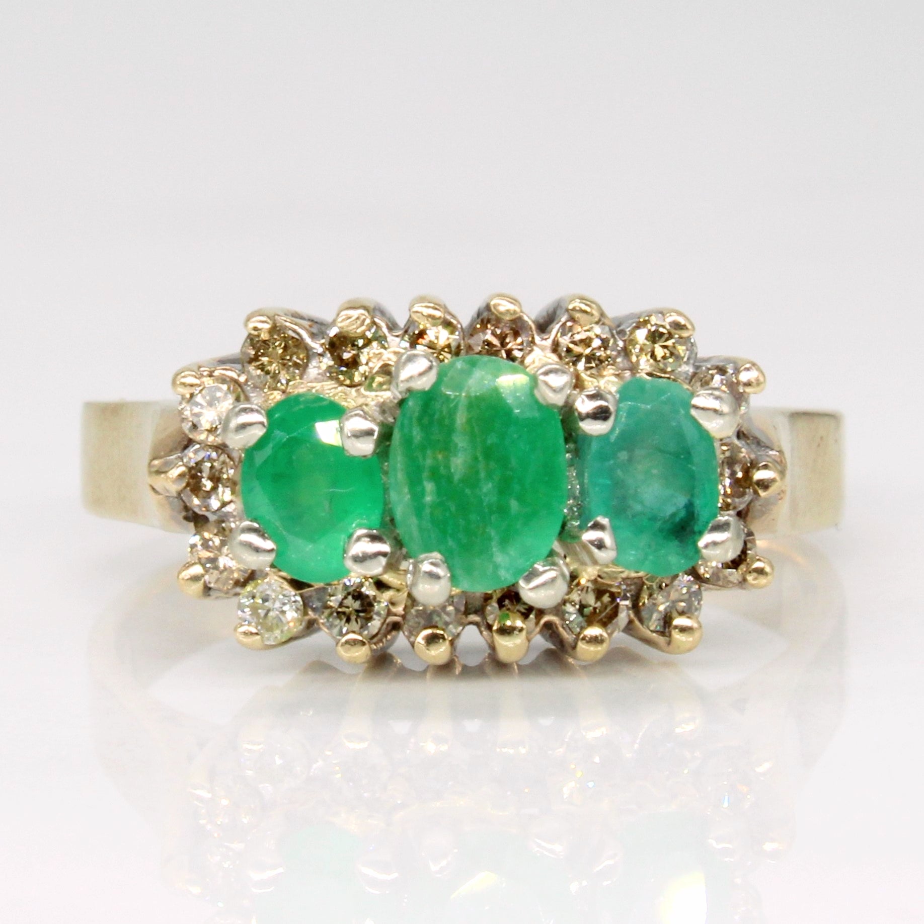 Emerald & Diamond Ring | 0.80ctw, 0.36ctw | SZ 7.75 |