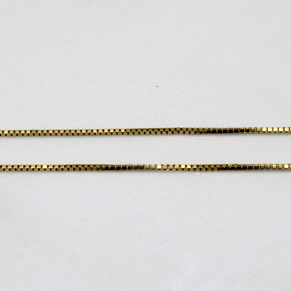 18k Yellow Gold Box Link Chain | 20