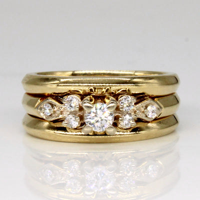 Cluster Set Diamond Ring | 0.18ctw | SZ 4.75 |