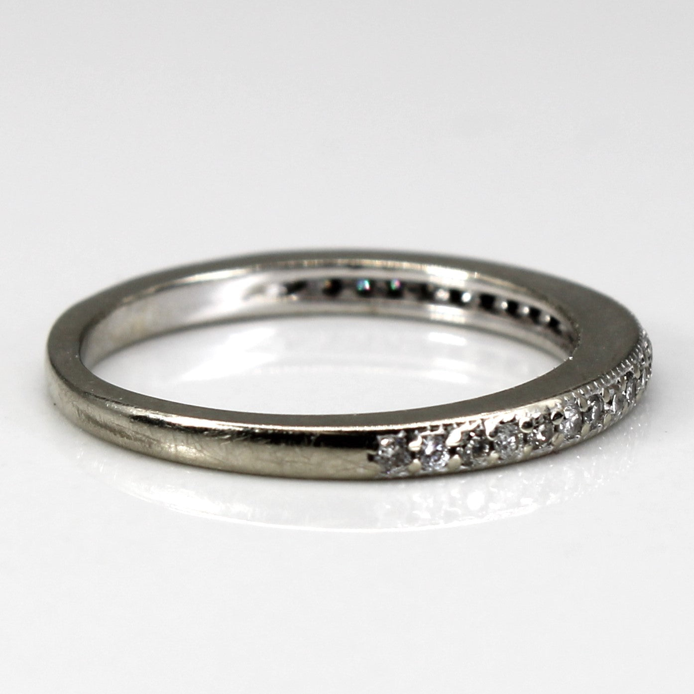 Pave Diamond White Gold Ring | 0.25ctw | SZ 4.75 |