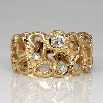 Diamond Abstract Ring | 0.12ctw | SZ 7.5 |