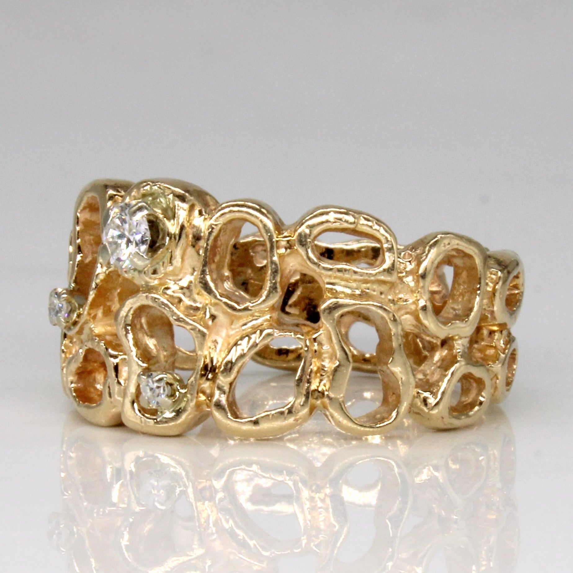 Diamond Abstract Ring | 0.12ctw | SZ 7.5 |