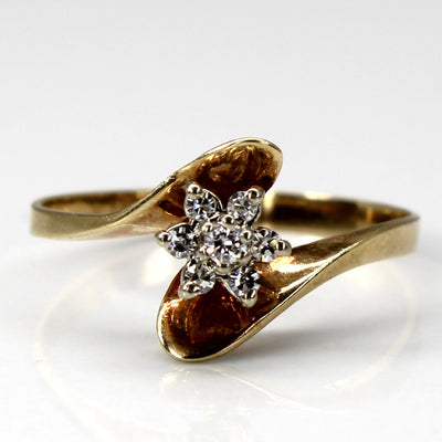 Bypass Cluster Diamond Ring | 0.08ctw | SZ 5.5 |