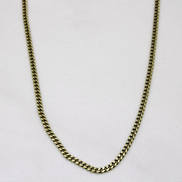 14k Yellow Gold Cuban Link Chain | 19