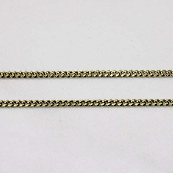 14k Yellow Gold Cuban Link Chain | 19