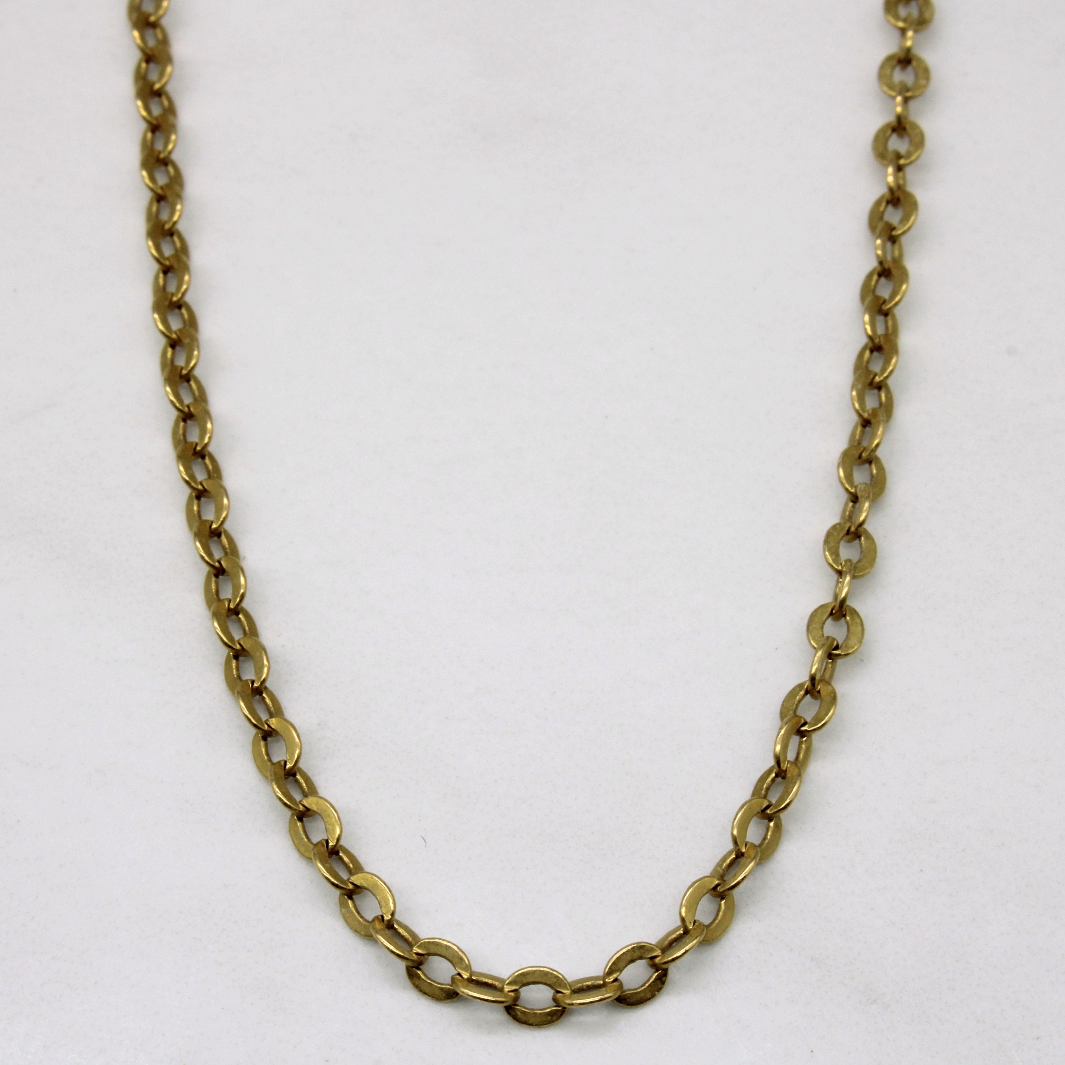 18k Yellow Gold Circle Link Chain | 24" |