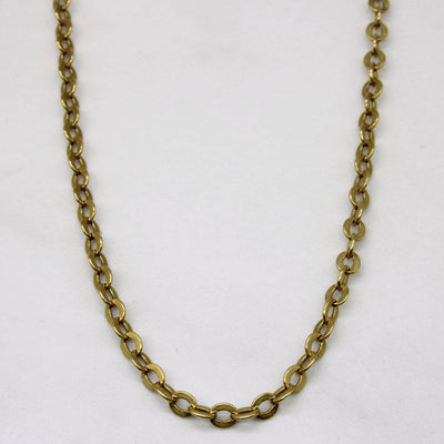 18k Yellow Gold Circle Link Chain | 24