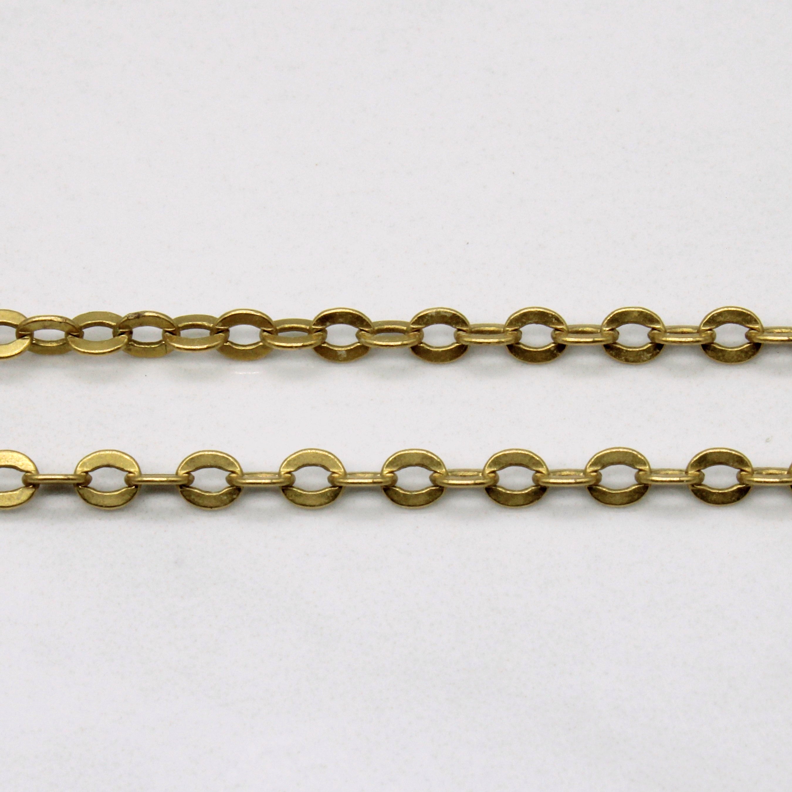 18k Yellow Gold Circle Link Chain | 24" |