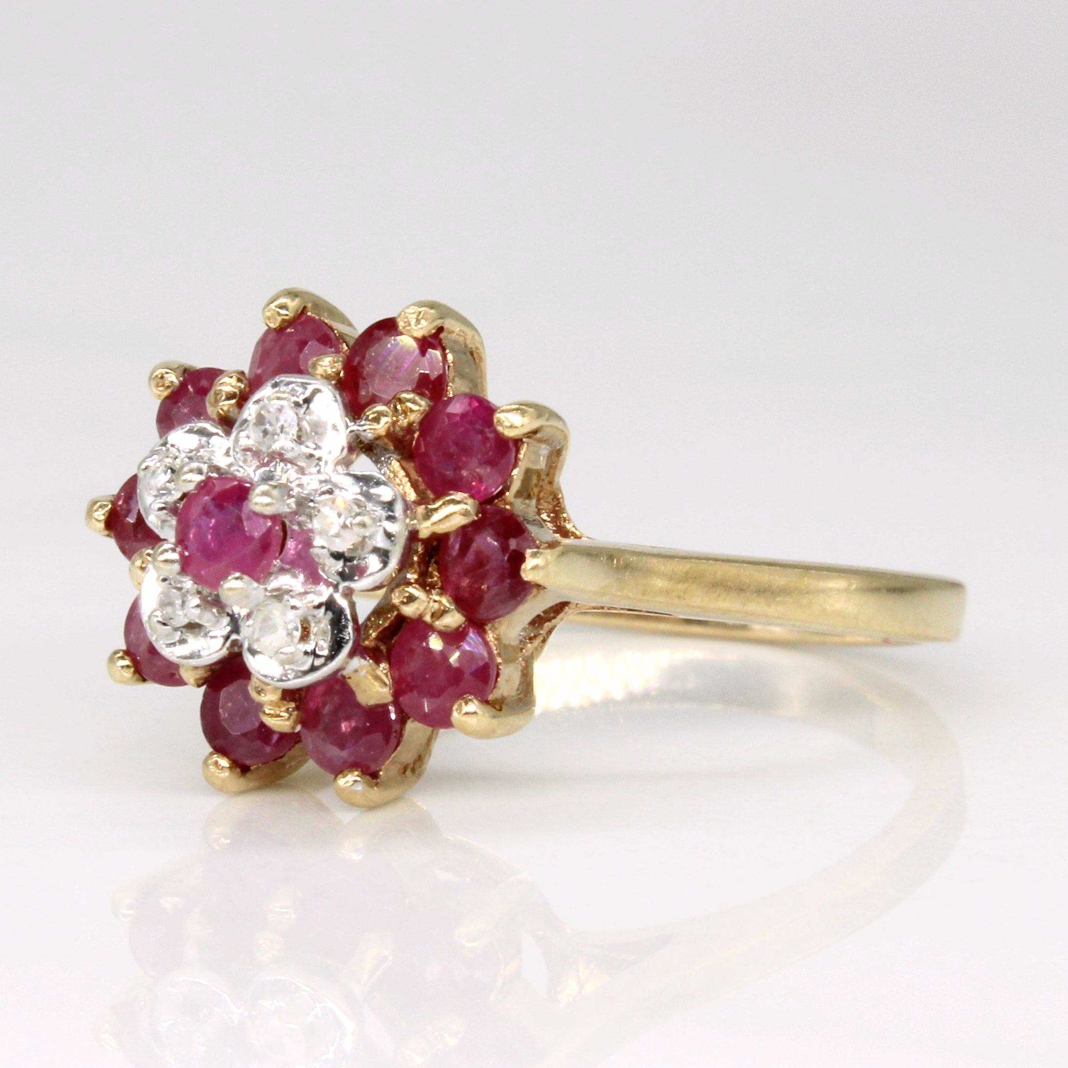 Ruby & Diamond Cocktail Ring | 0.75ctw, 0.03ctw | SZ 6.25 |
