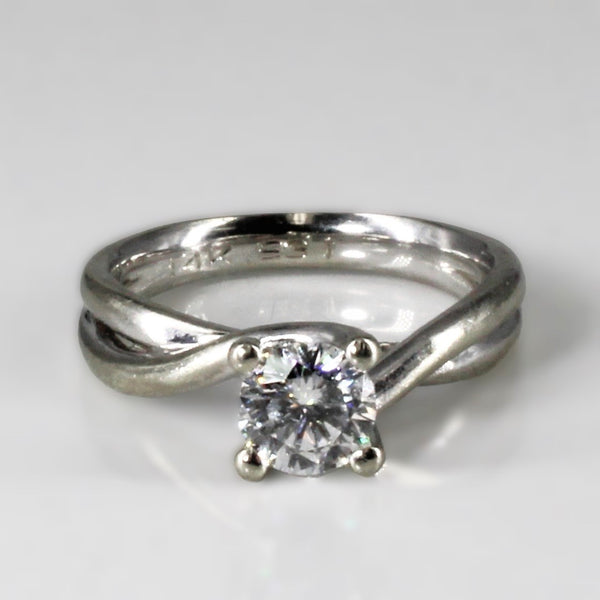 High Set Solitaire Diamond Engagement Ring | 0.78ct | SZ 6.25 |