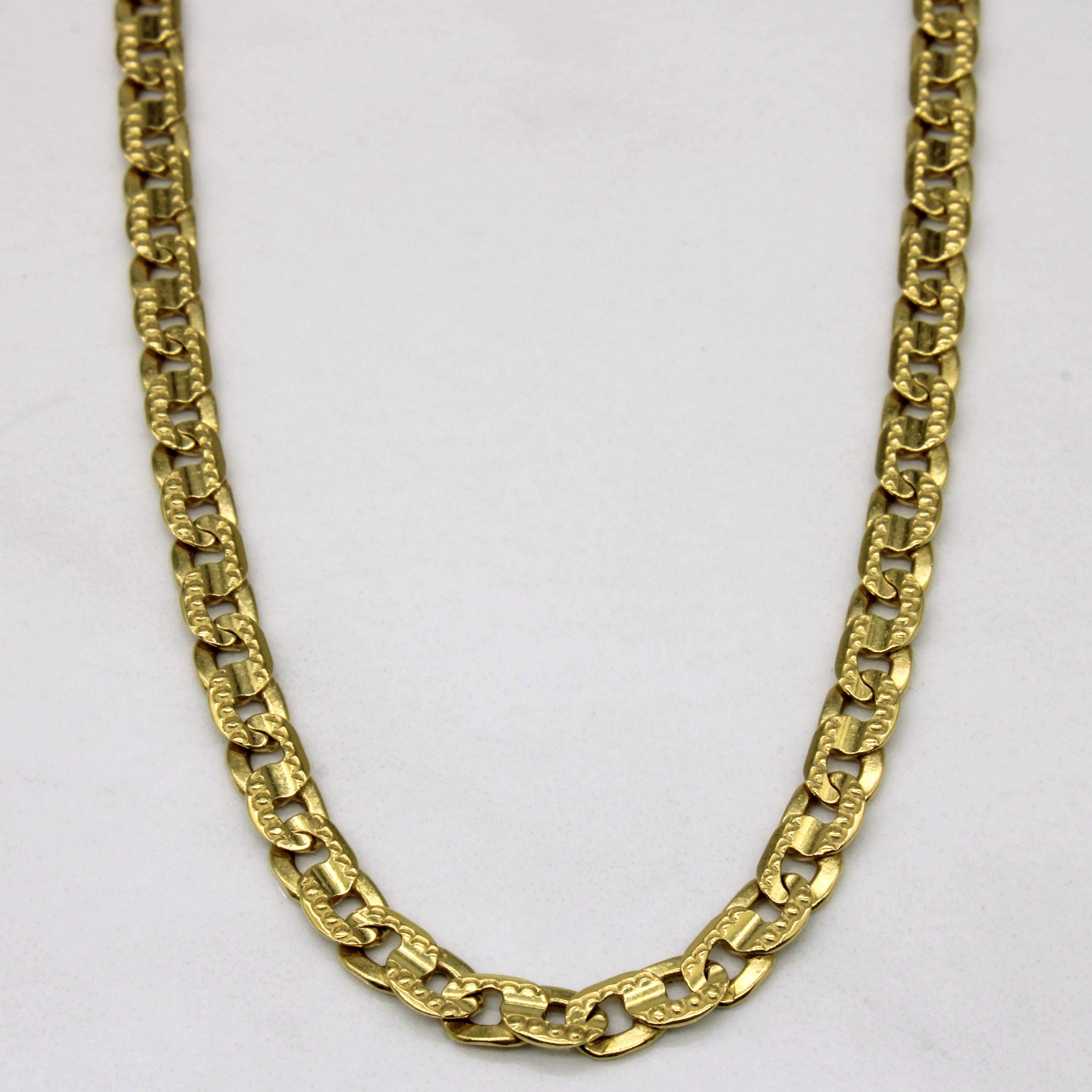 18k Yellow Gold Anchor Link Chain | 24" |