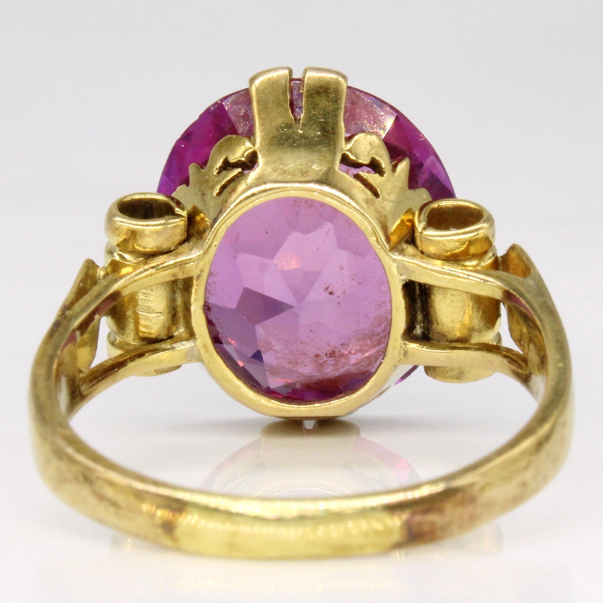 Bague cocktail en saphir synthétique | 9,80 ct | Taille 8 | 