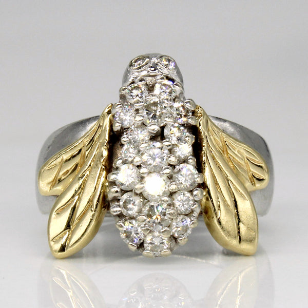Diamond Bee Ring | 0.65ctw | SZ 6.75 |