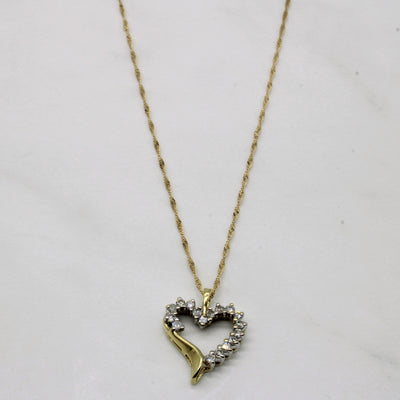 Diamond Heart Pendant & Necklace | 0.34ctw | 20