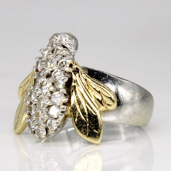 Diamond Bee Ring | 0.65ctw | SZ 6.75 |