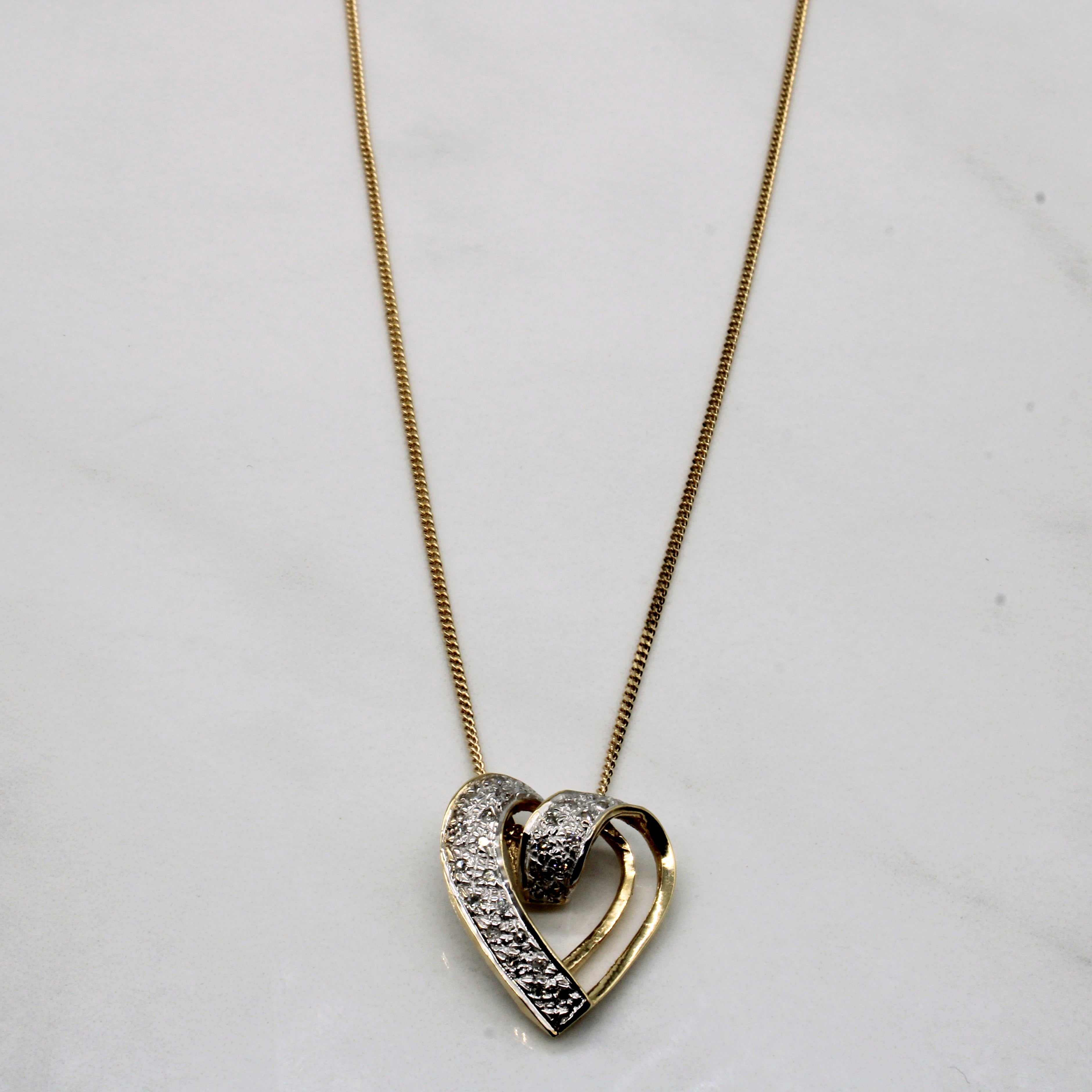 Diamond Heart Pendant | 0.15ctw | 20" |