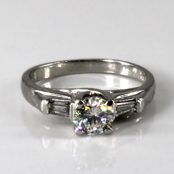 Three Stone Diamond Engagement Ring | 0.83ctw SI2 I/J | SZ 6 |