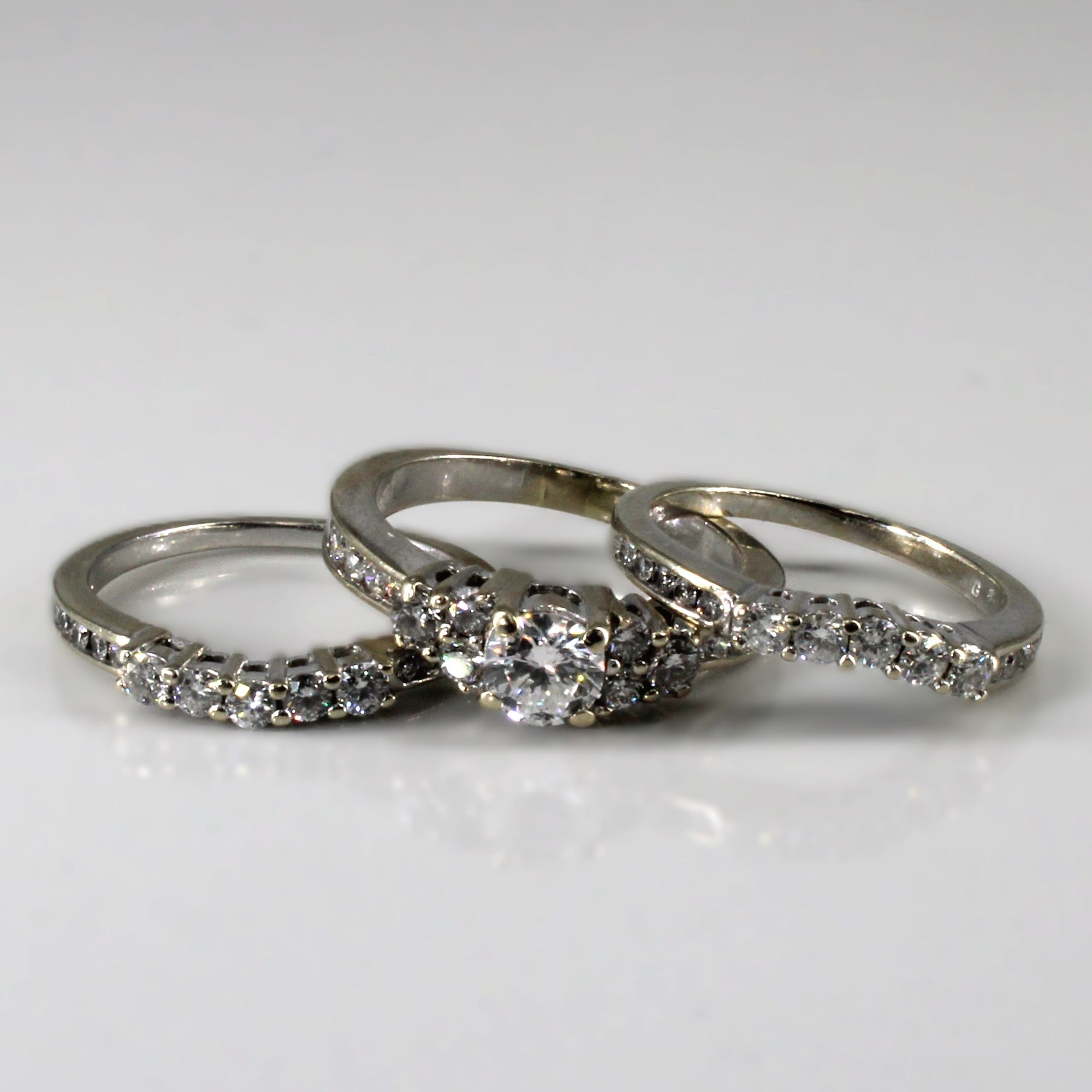 Prong Set Diamond Engagement Ring Set | 1.57ctw | SZ 7 |