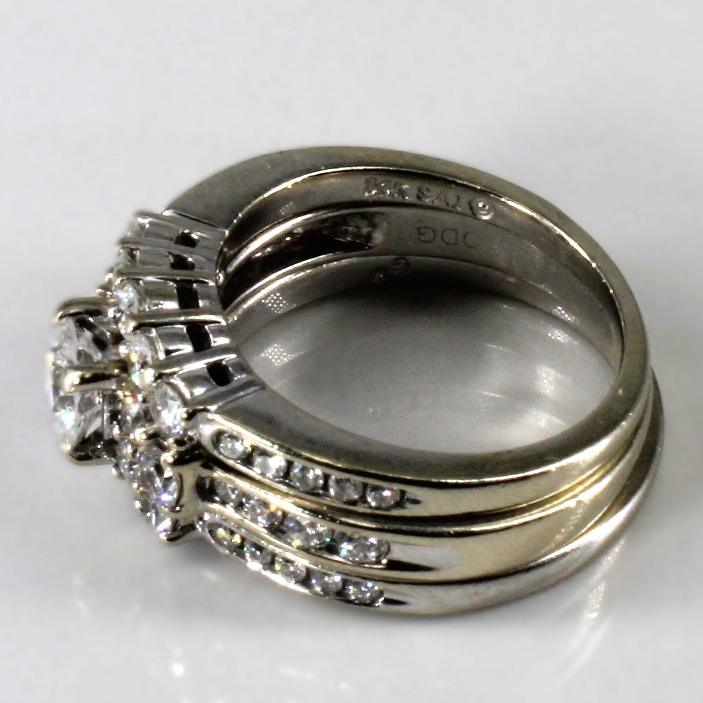 Prong Set Diamond Engagement Ring Set | 1.57ctw | SZ 7 |