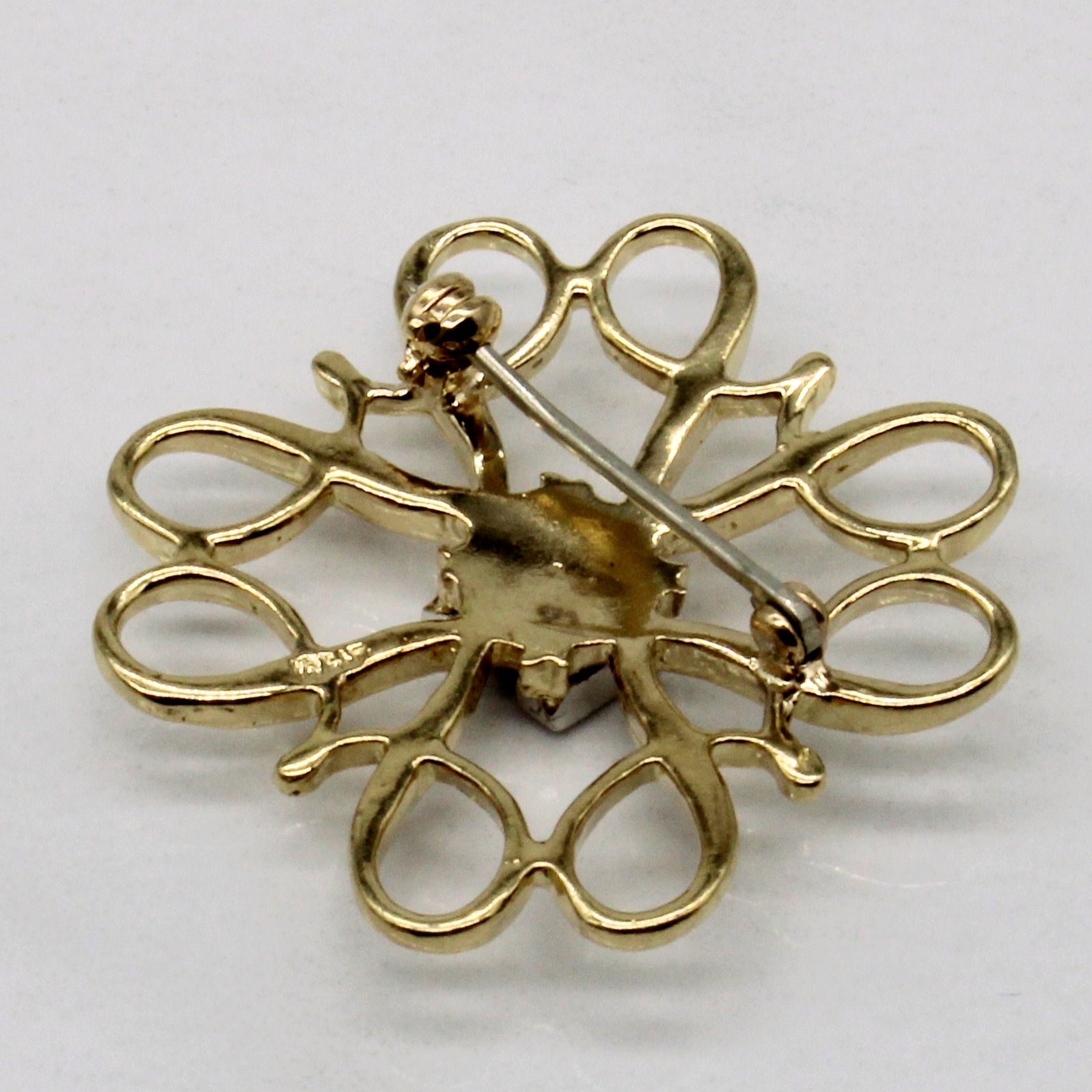 Diamond 'M' Brooch | 0.06ctw |