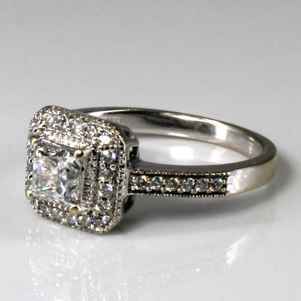 Halo Diamond Engagement Ring | 1.01ctw | SZ 7.25 |