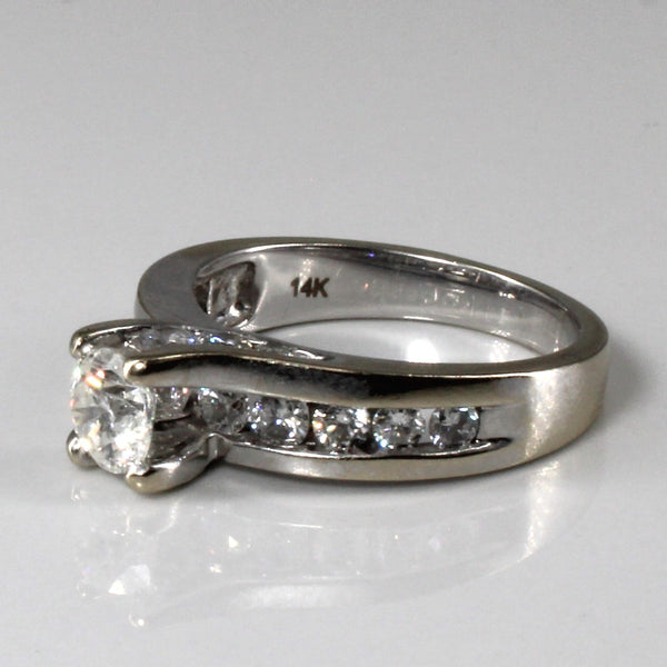 Channel Accented Diamond Engagement Ring | 1.54ctw I2 H/I | SZ 7 |