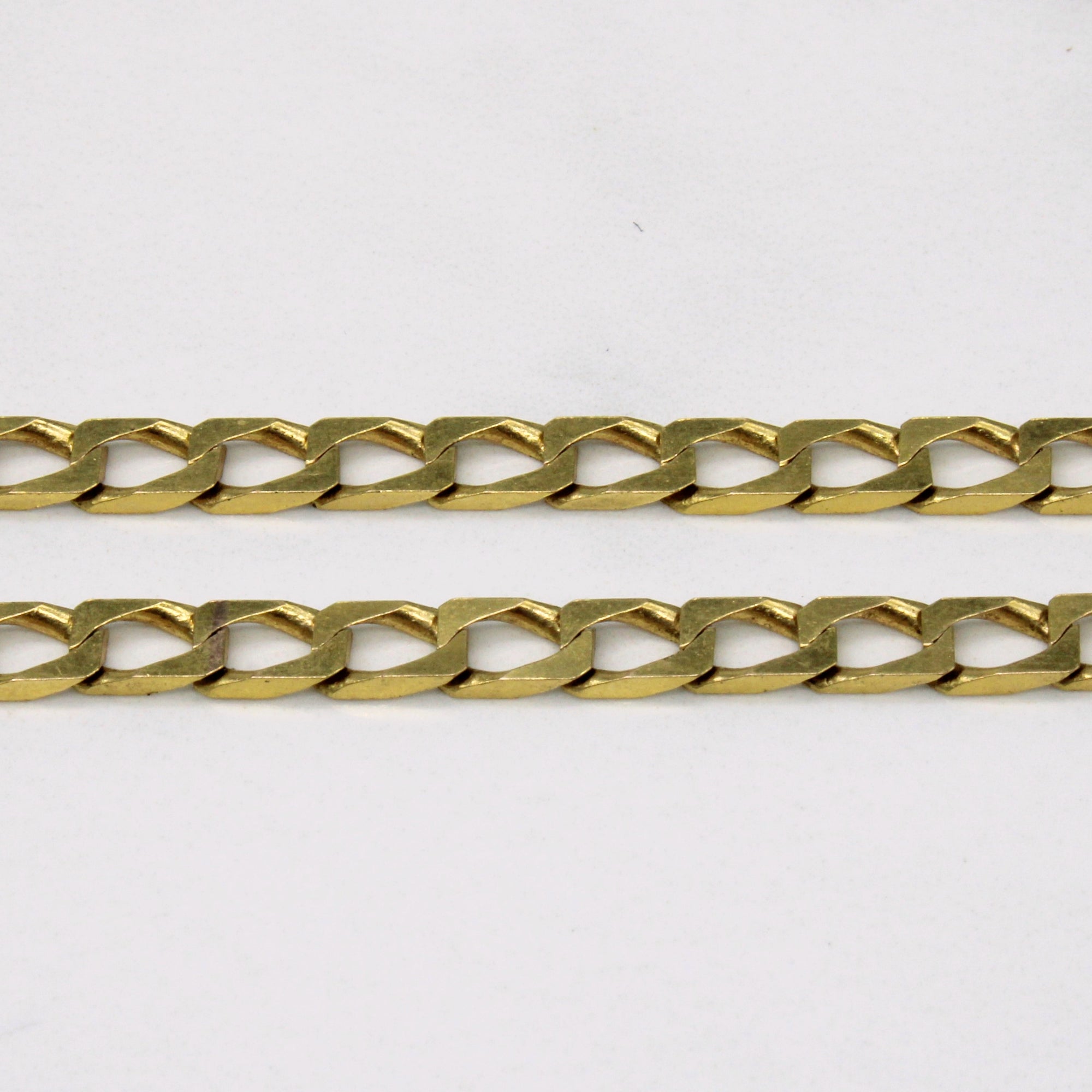 10k Yellow Gold Curb Link Chain | 22