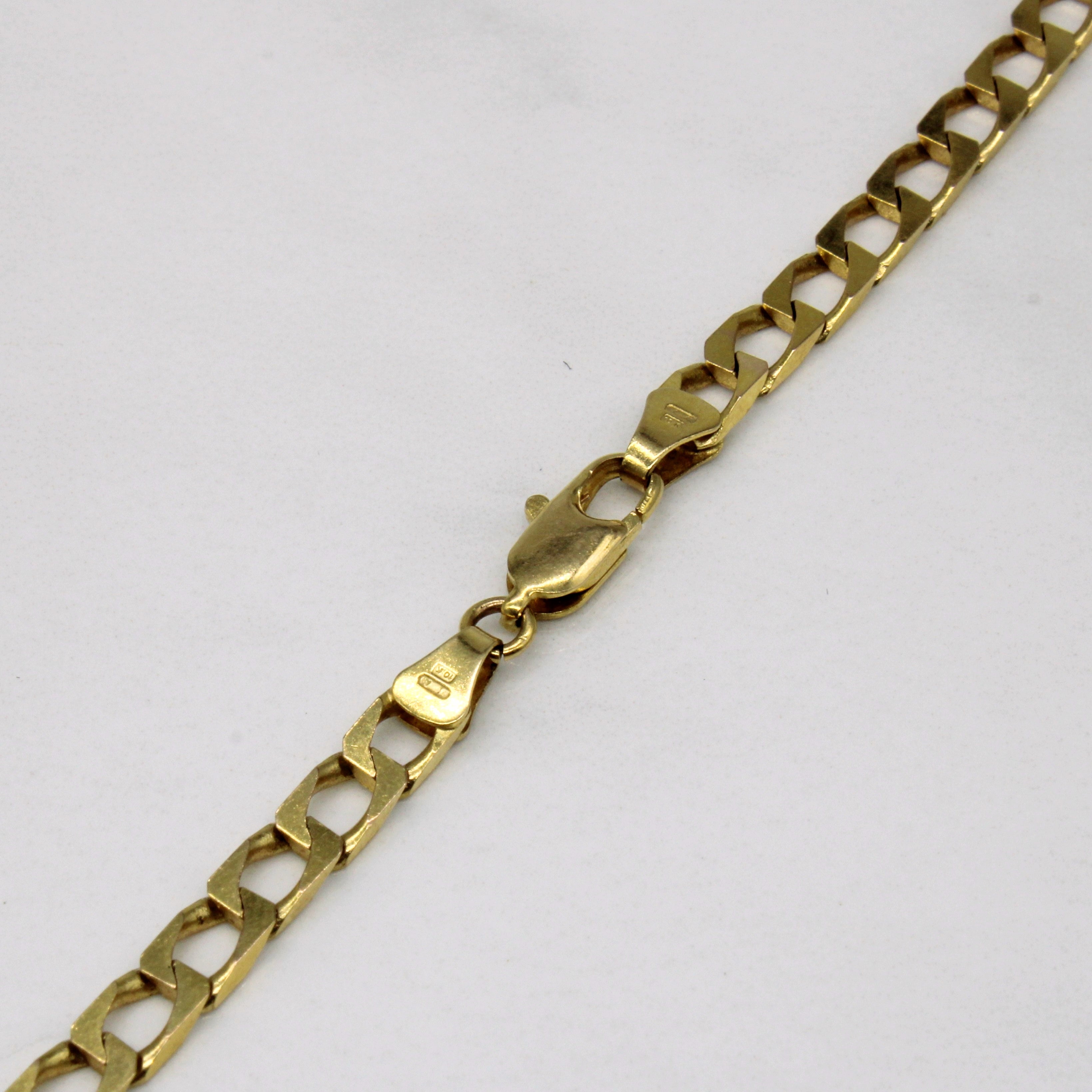 10k Yellow Gold Curb Link Chain | 22" |