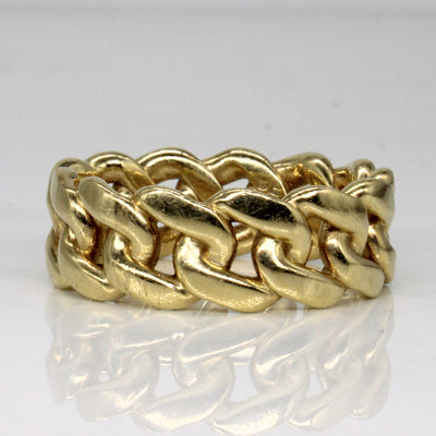 10k Yellow Gold Cuban Link Ring | SZ 13.25 |