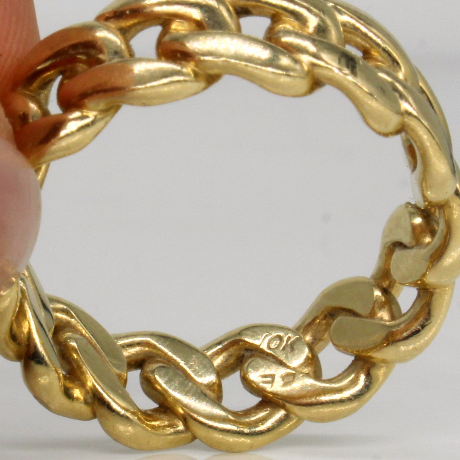 10k Yellow Gold Cuban Link Ring | SZ 13.25 |
