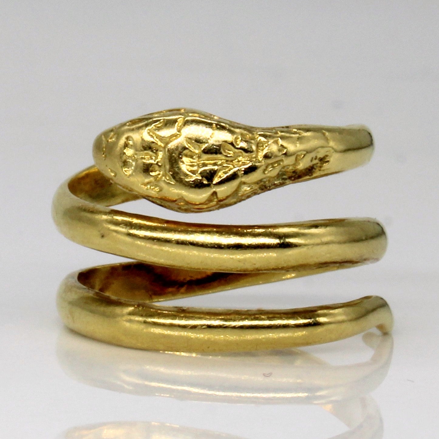 18k Yellow Gold Snake Ring | SZ 6.75 |