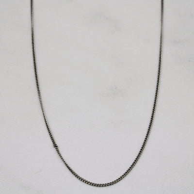 18k White Gold Curb Link | 16
