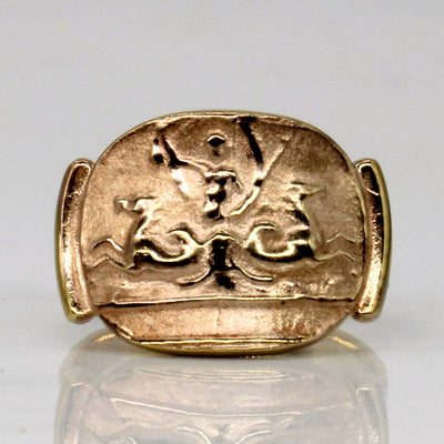 Italian 18k Yellow Gold Ring | SZ 6.5 |