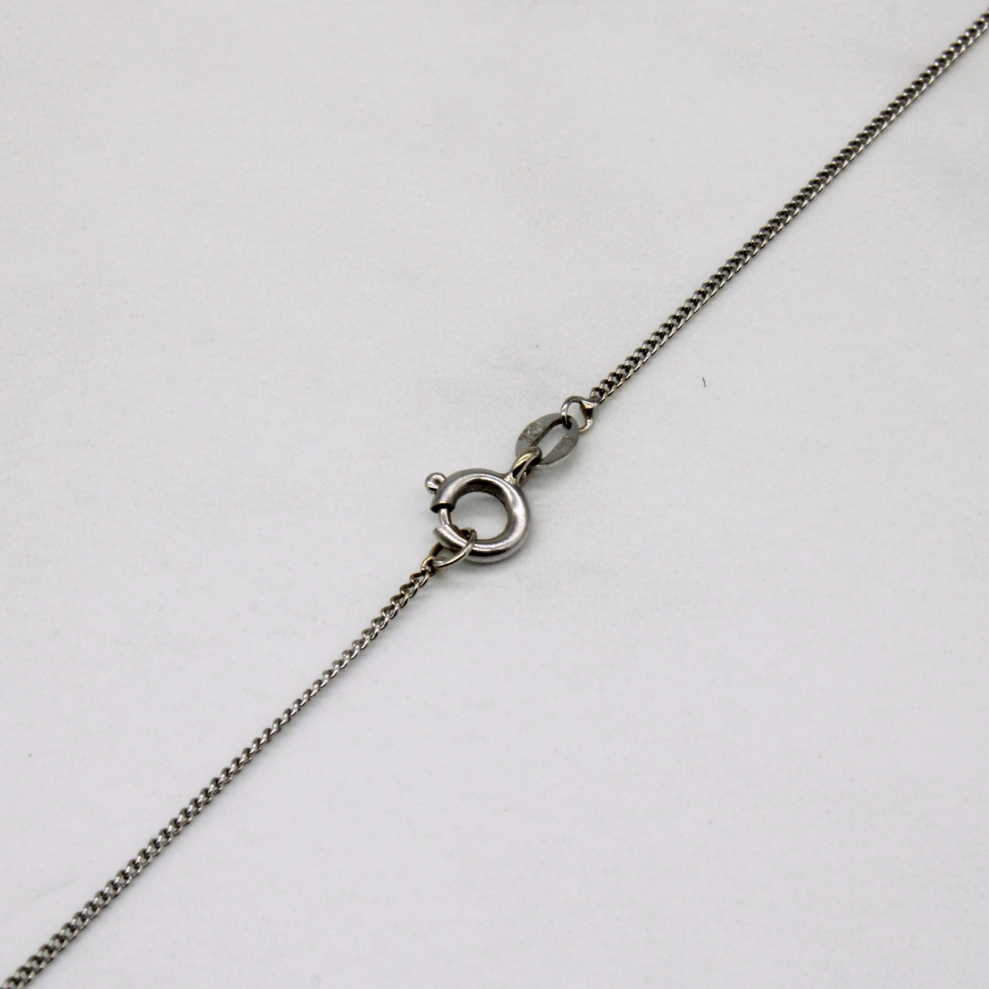 18k White Gold Curb Link | 16