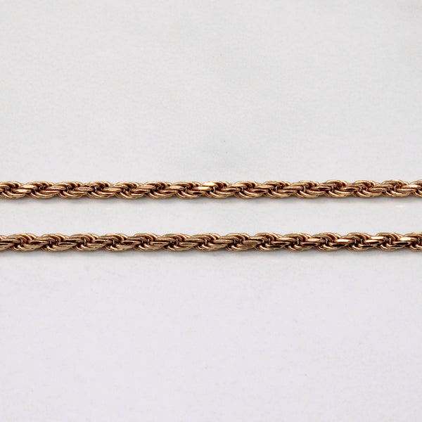 14k Rose Gold Rope Chain | 24