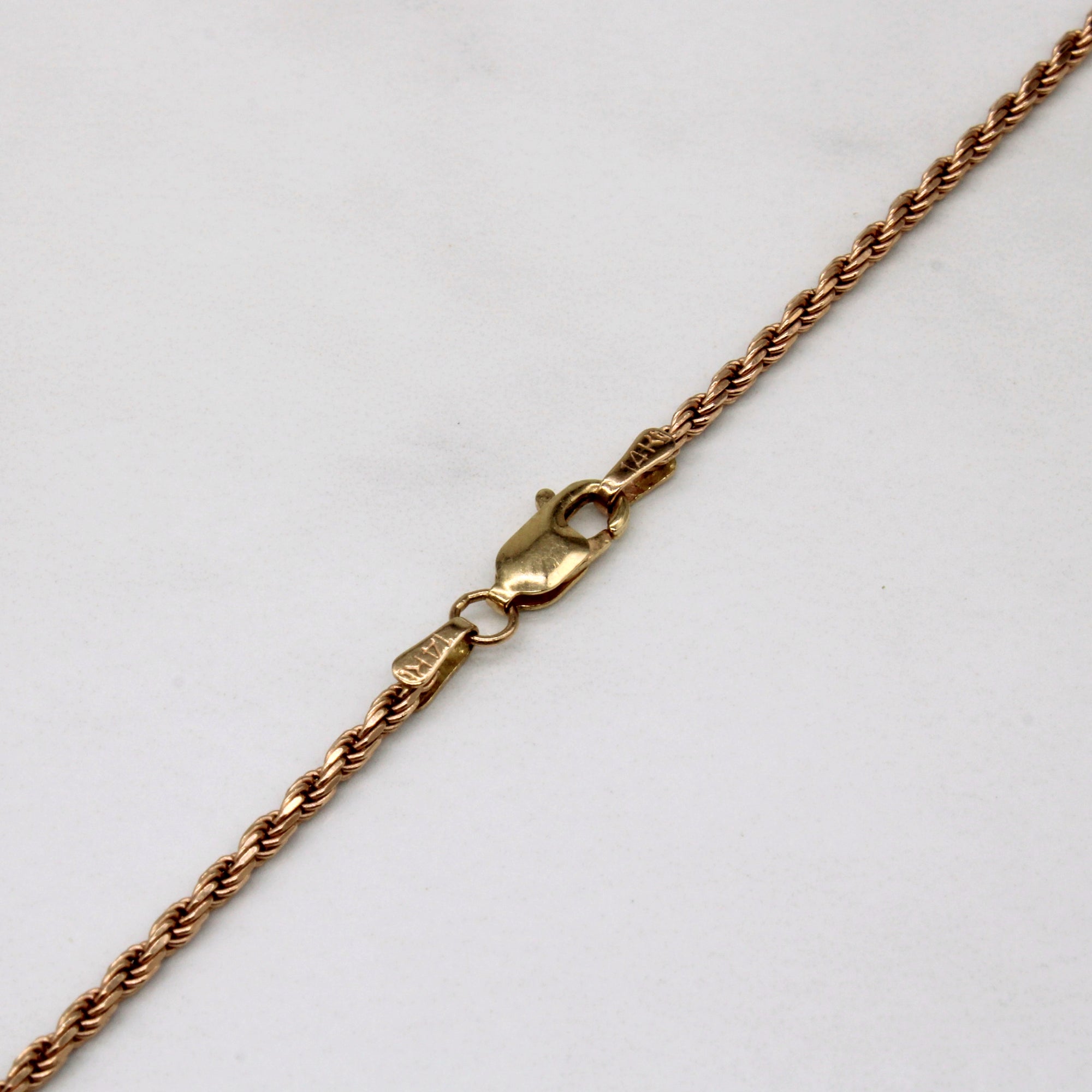 14k Rose Gold Rope Chain | 24