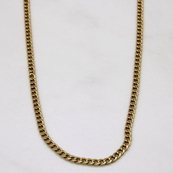 14k Yellow Gold Curb Link Chain | 24