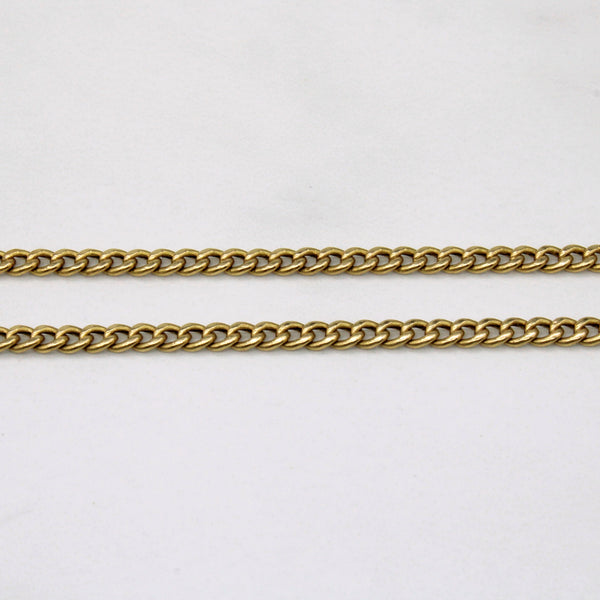 14k Yellow Gold Curb Link Chain | 24