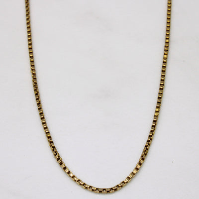 14k Yellow Gold Box Link Chain | 28