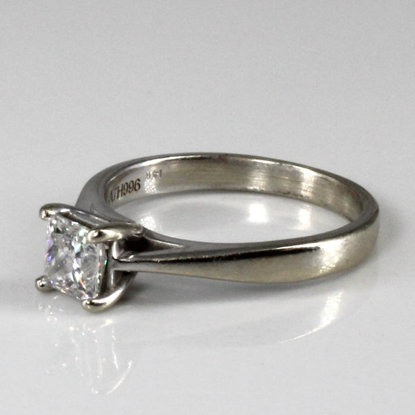 Solitaire Princess Canadian Diamond Engagement Ring | 0.71ct I1 E | SZ 6.5 |