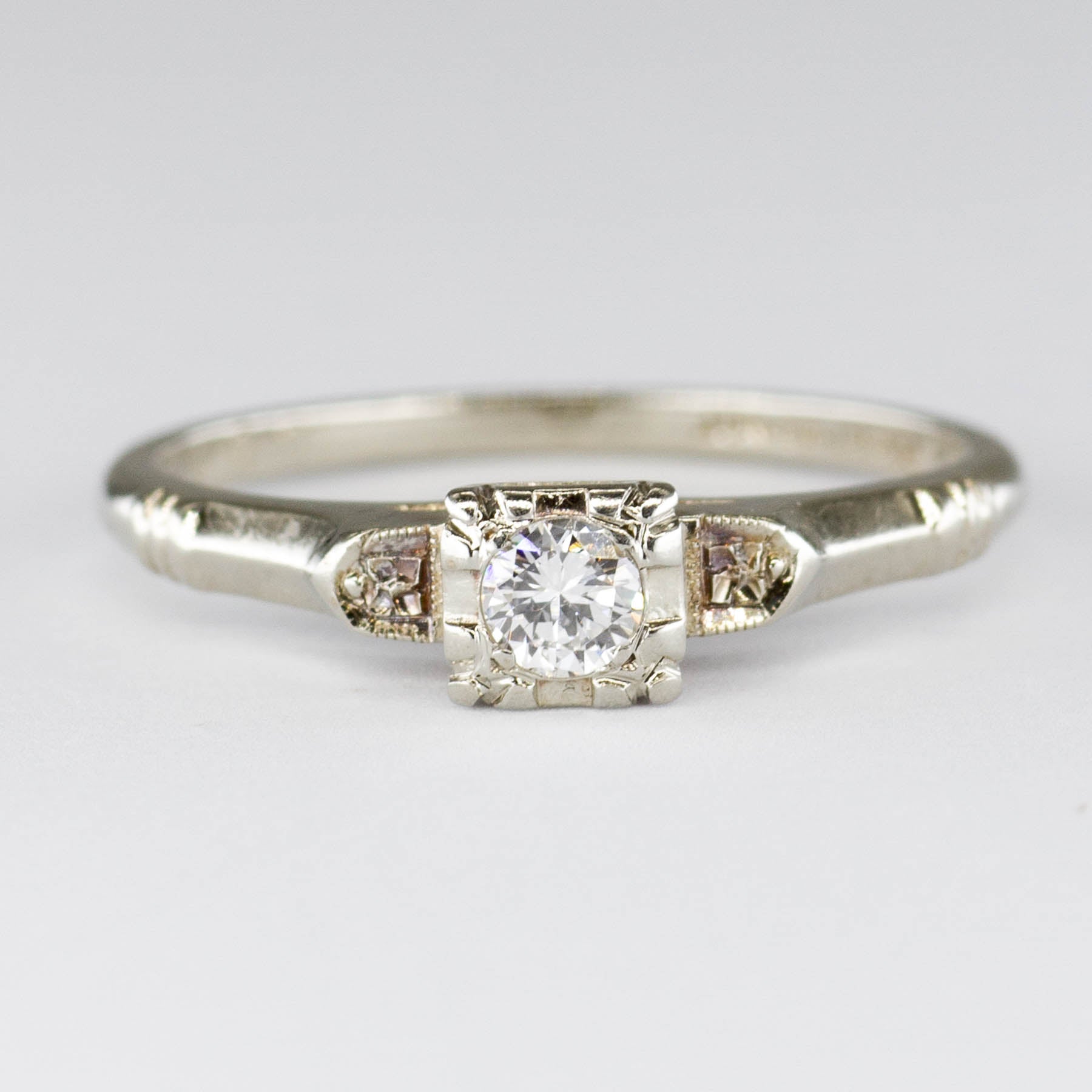 Solitaire Diamond Vintage Ring | 0.14ct | SZ 5.75 |