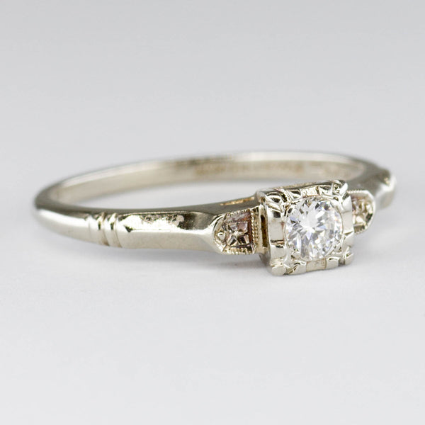 Solitaire Diamond Vintage Ring | 0.14ct | SZ 5.75 |