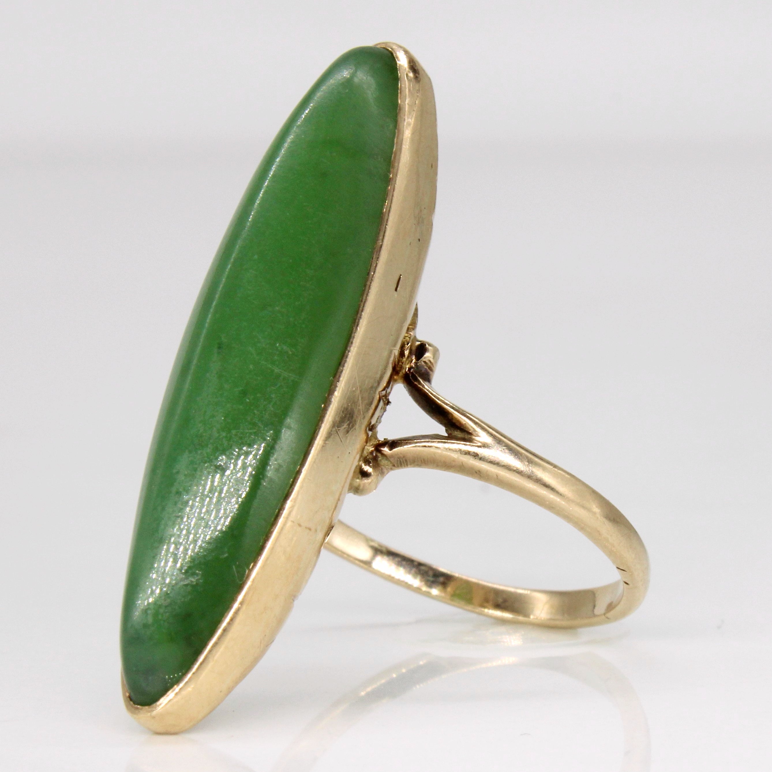 Nephrite Jade Cocktail Ring | 11.50ct | SZ 7.75 |