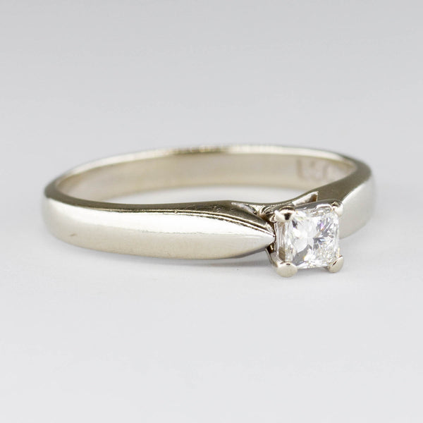 Solitaire Princess Diamond Ring | 0.24ct | SZ 6.5 |