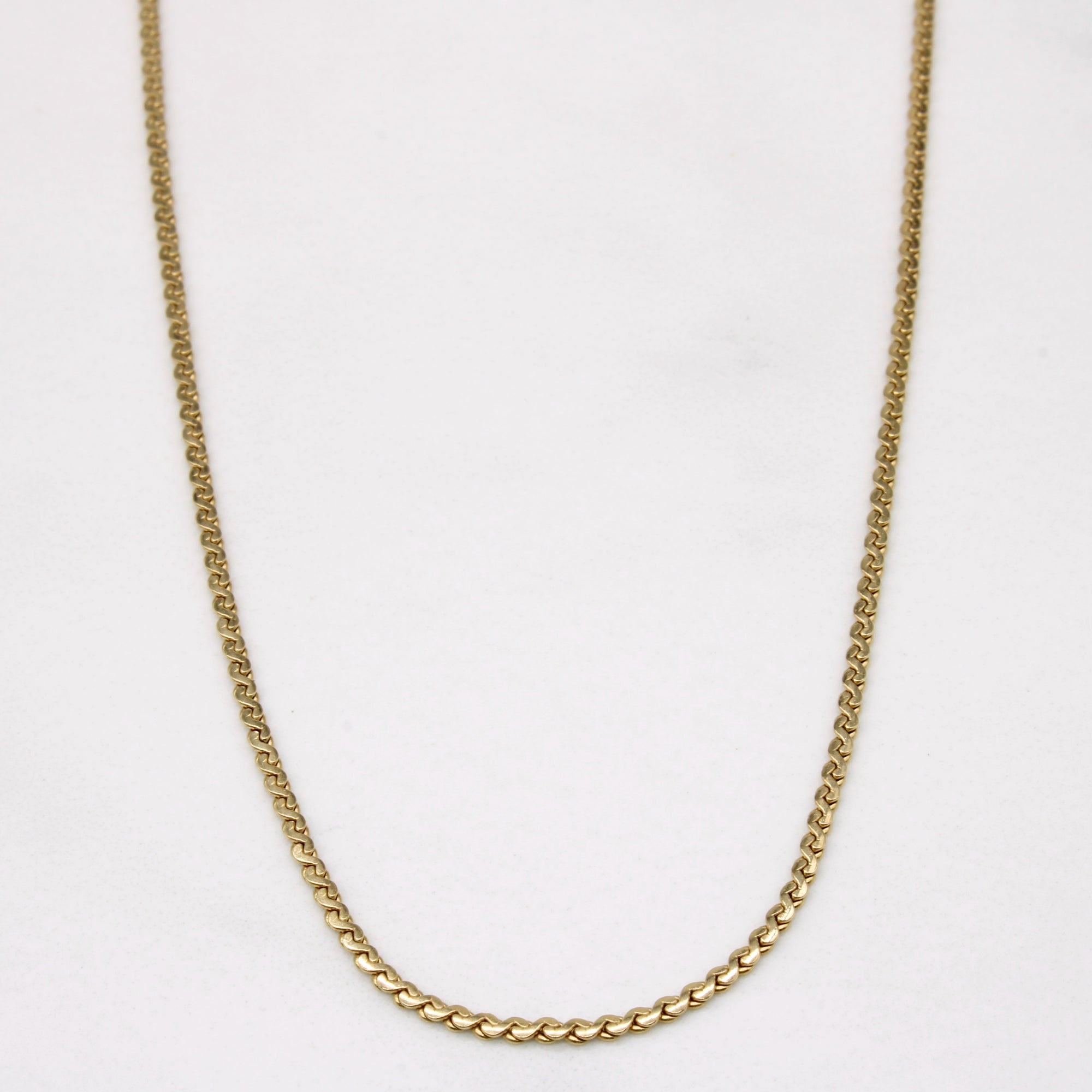 10k Yellow Gold S Link Choker | 15